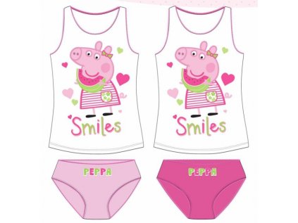 DÍVČÍ SPODNÍ PRÁDLO PRASÁTKO PEPPA PIG světle růžové (Velikost 122)
