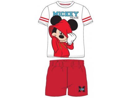 CHLAPECKÉ LETNÍ PYŽAMO MICKEY MOUSE červené (Velikost 98)