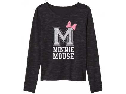 DÍVČÍ TRIČKO MINNIE MOUSE ČERNÉ (Velikost 140)