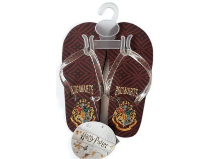 DÍVČÍ LETNÍ PANTOFLE - ŽABKY HARRY POTTER (Velikost 28/29)