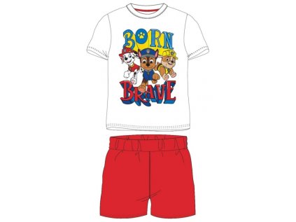 CHLAPECKÉ LETNÍ PYŽAMO PAW PATROL červené (Velikost 92)