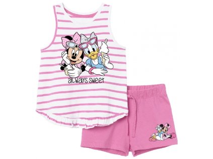 DÍVČÍ LETNÍ KOMPLET - TRIČKO A ŠORTKY MINNIE MOUSE (Velikost 98)