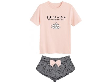 DÍVČÍ LETNÍ PYŽAMO FRIENDS PŘÁTELÉ (Velikost 134)