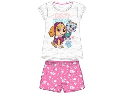 DÍVČÍ LETNÍ PYŽAMO PAW PATROL růžové (Velikost 98)