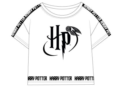 DÍVČÍ TRIČKO CROP TOP HARRY POTTER bílé (Velikost 152)