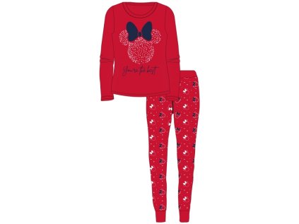 DÍVČÍ PYŽAMO DISNEY MINNIE MOUSE červené (Velikost 104)