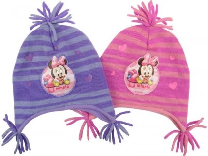 ZIMNÍ BABY ČEPICE MINNIE MOUSE fialová (Velikost 48/50)
