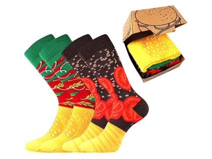 UNISEX PONOŽKY HAMBURGER 2 PÁRY V KRABIČCE (Velikost 38/41)