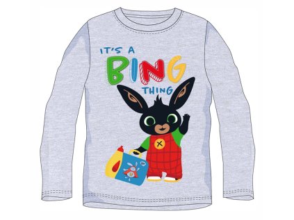CHLAPECKÉ TRIČKO KRÁLÍČEK BING světle šedé (Velikost 92)
