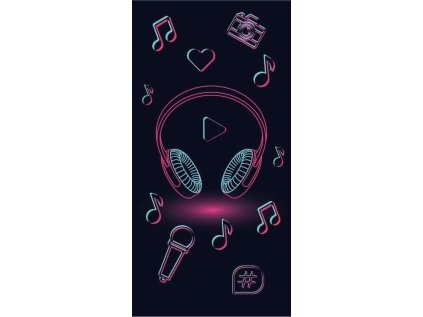 DETEXPOL Osuška Music Bavlna - Froté, 70/140 cm 01