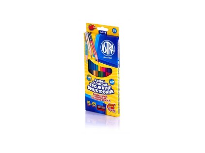 ASTRA Ergonomické oboustranné barvičky 12ks / 24barev + struhadlo, 312113001