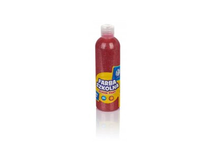 temperova plagatova farba s trblietkami astra 250ml cervena 301217043