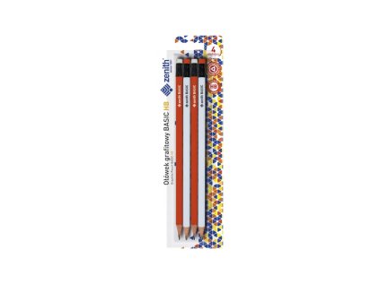zenith basic 4ks obycajna hb ceruzka s gumou blister 206315004