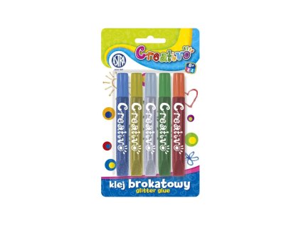 CREATIVO Glitrové lepidlo se třpytkami, 5x10,5ml, 332112001