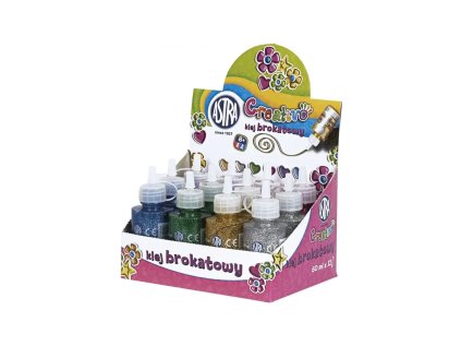 CREATIVO Glitrové lepidlo se třpytkami 60ml, mix barev, 332114004