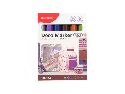 sada akrylovych popisovacov monami deco marker 460 rich set 6ks 2mm