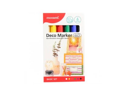 sada akrylovych popisovacov monami deco marker 463 sada basic set 6ks