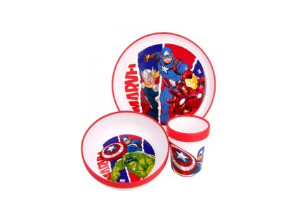 detsky plastovy riad avengers premium tanier miska pohar 57781