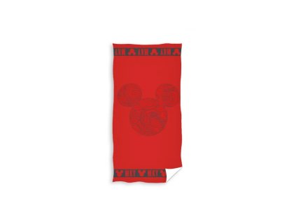 bavlnena osuska 70 140cm carbotex mickey mouse red mnn207003