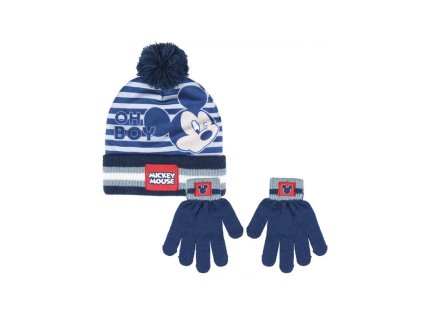 chlapcenska zimna suprava ciapka a rukavice mickey mouse 2200005851