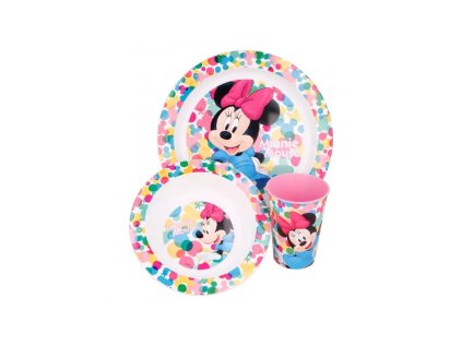 detsky plastovy riad minnie mouse tanier miska pohar micro 51149