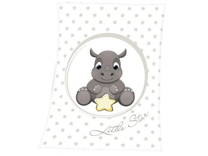 baby supersoft flisova deka 75 110cm herding maly nosorozec