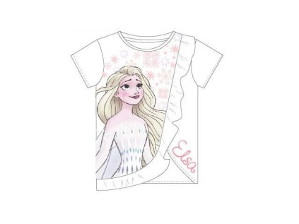Dívčí bavlené triko DISNEY FROZEN, bílé (Velikost 4 roky (104cm))