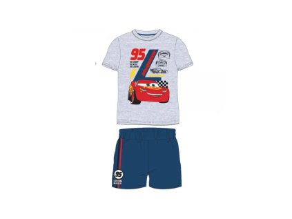 Krátké bavlněné pyžamo DISNEY CARS / šedé (Velikost 7 let (122cm))