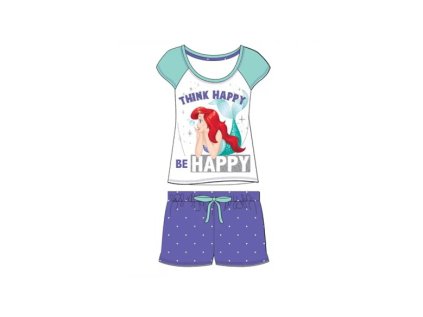 Dámské krátké bavlněné pyžamo LITTLE MERMAID Happy (Velikost M (medium))
