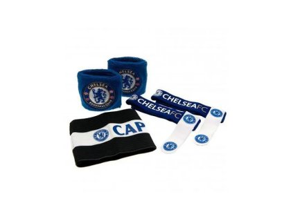 Accessories set CHELSEA FC (2x potítko, kapitánská páska, 2x držák chráničů)