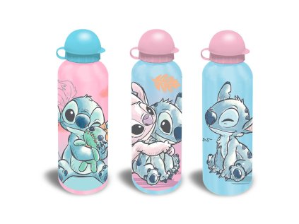 Alu láhev LILO A STITCH 500 ml růžový mix