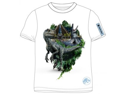 CHLAPECKÉ TRIČKO DINO JURSKÝ SVĚT bílé