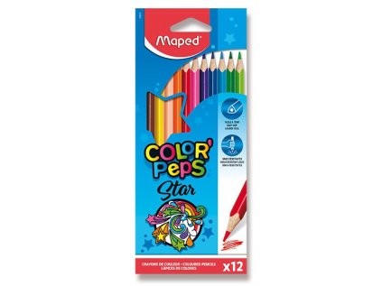 Pastelky MAPED Color´Peps trojhranné - 12 barev