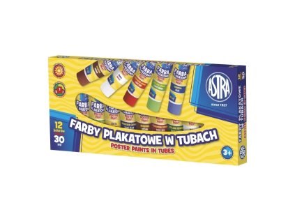 ASTRA Temperové barvy v tubě 12x30ml, 83110901