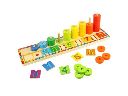 Bigjigs Toys Deska nasazování s čísly - poškozený obal