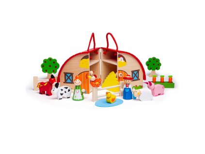 Bigjigs Toys Farma v kufříku