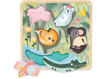 Vilac Senzorické vkládací puzzle Jungle
