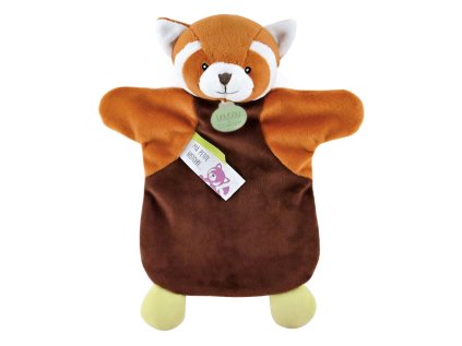 Doudou Plyšový maňásek panda červená 25 cm
