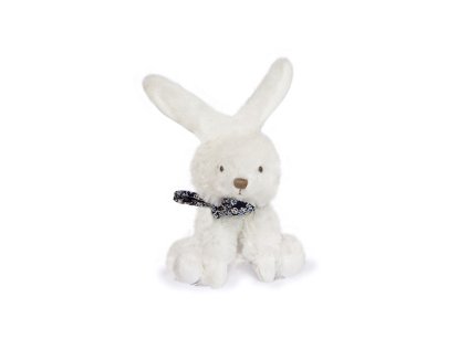 Doudou Plyšový králíček s šátkem 12 cm tmavě modrá s kytičkami