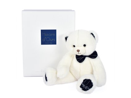 Doudou Histoire d´Ours Plyšový medvídek s tmavě modrým motýlkem 30 cm