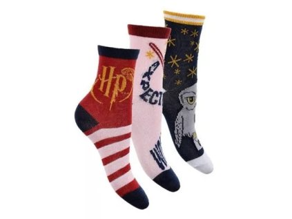 DÍVČÍ PONOŽKY HARRY POTTER SADA 3 KS (Velikost 23/26)