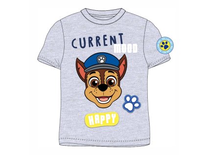 CHLAPECKÉ TRIČKO PAW PATROL CHASE ŠEDÉ (Velikost 98)