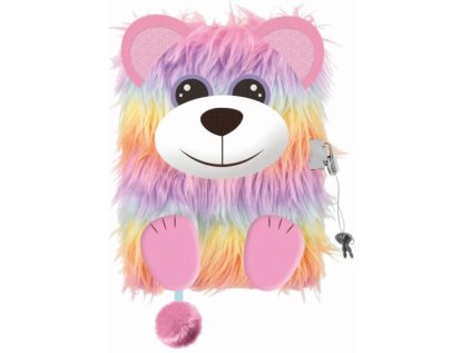 Památník/zápisník s visacím zámkem A5/96 listů, RAINBOW BEAR