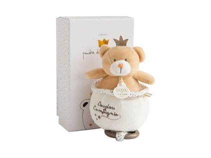 Doudou Dárková sada - Plyšový medvídek hrající melodii 14 cm - poškozený obal