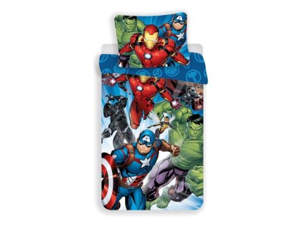 JERRY FABRICS Povlečení Avengers Brands 02 Bavlna, 140/200, 70/90 cm