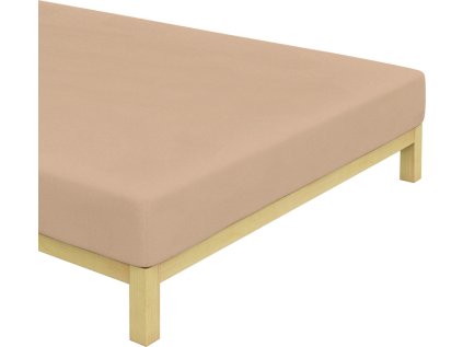 Froté prostěradlo Světle Hnědé Rozměr: 90x200 cm
