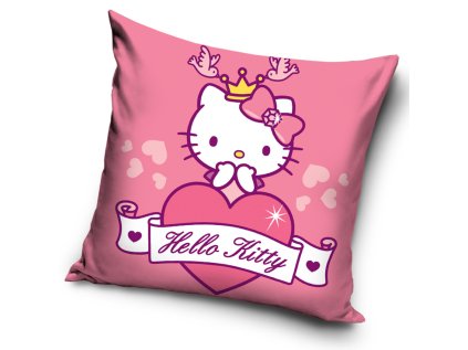 Povlak na polštářek Hello Kitty s korunkou