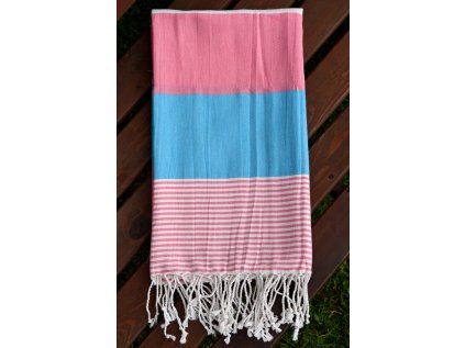 39124 4 peshtemal rainbow ruzova