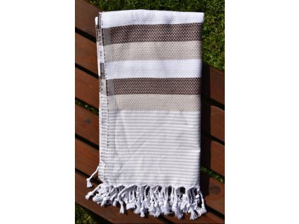 Peshtemal osuška Honeycomb Hnědá