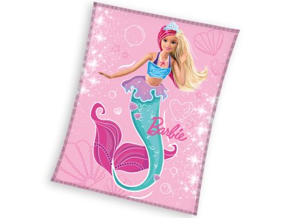 40951 detska deka barbie morska panna 130x170